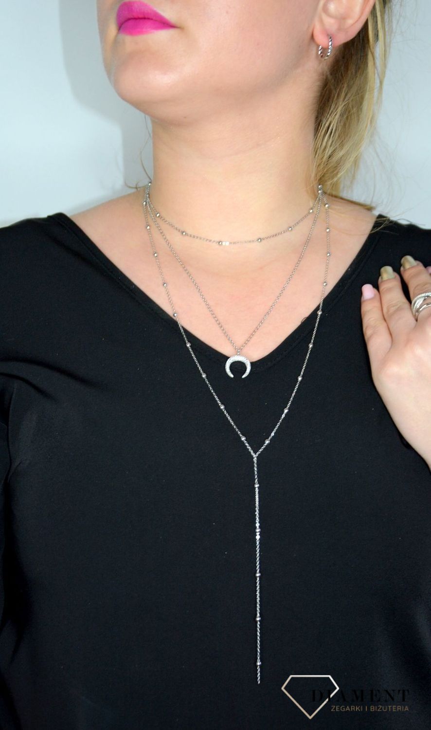 Srebrny naszyjnik potrójny z księżycem DIA-NSZ-0068-925 S.jpg